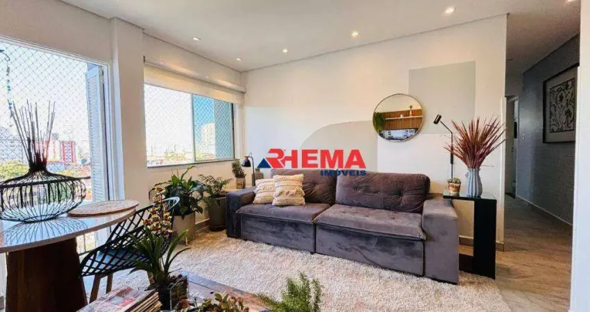 Apartamento com 3 dormitórios à venda, 90 m² por R$ 590.000,00 - Vila Belmiro - Santos/SP