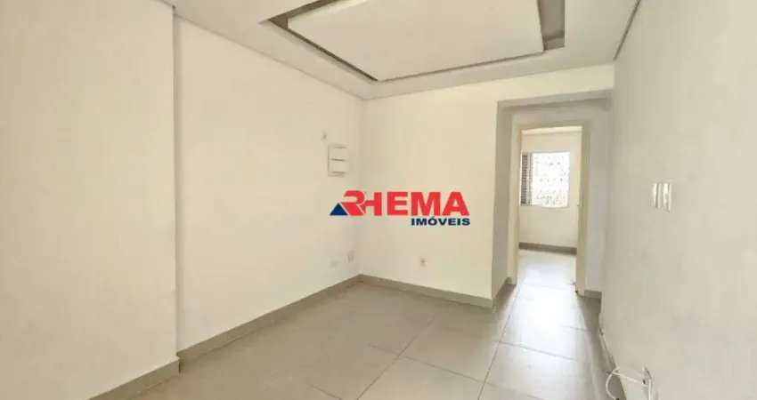 Apartamento com 1 dormitório para alugar, 48 m² por R$ 2.762,00/mês - Gonzaga - Santos/SP