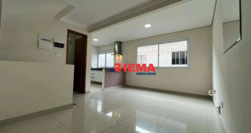 Sobrado com 2 dormitórios para alugar, 100 m² por R$ 3.400,02/ano - Macuco - Santos/SP
