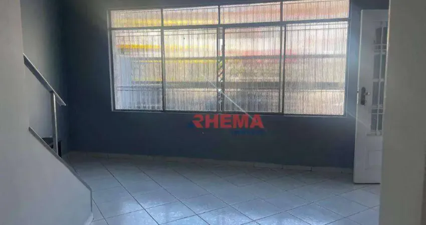 Sobrado com 3 dormitórios para alugar, 93 m² por R$ 5.232,01/mês - Aparecida - Santos/SP