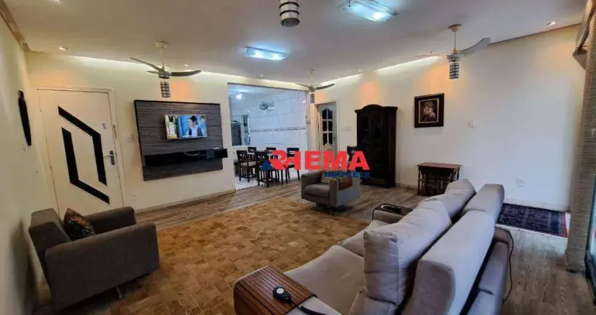 Apartamento com 3 dormitórios à venda, 146 m² por r$ 1.800.000,00 - boqueirão - santos/sp