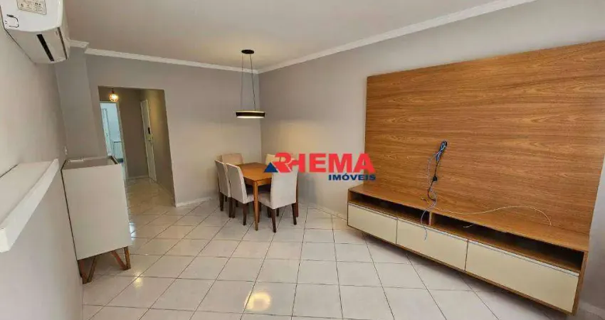 Apartamento com 2 dormitórios para alugar, 98 m² por r$ 4.900,01/mês - gonzaga - santos/sp