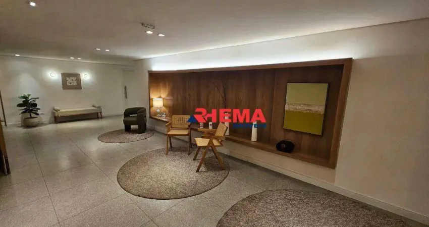 Apartamento com 1 dormitório para alugar, 57 m² por r$ 5.000,01/mês - gonzaga - santos/sp