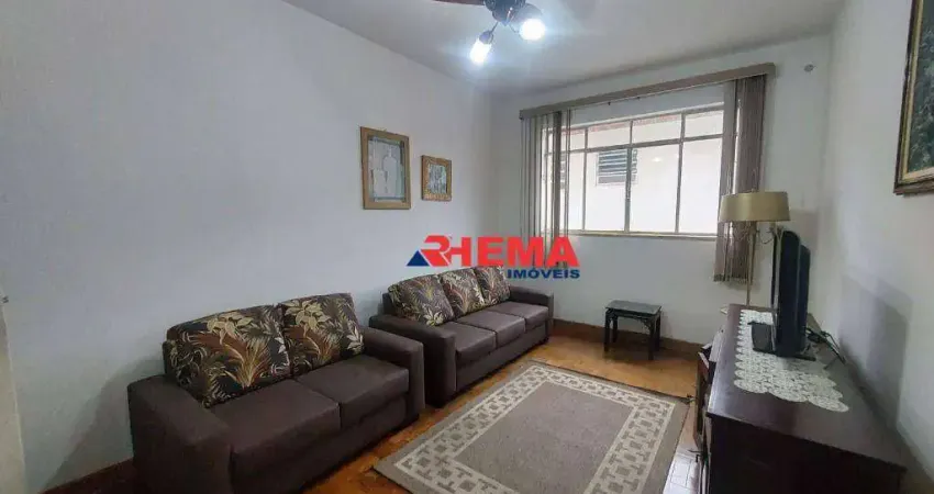 Apartamento com 2 dormitórios para alugar, 75 m² por r$ 3.200,01/mês - aparecida - santos/sp
