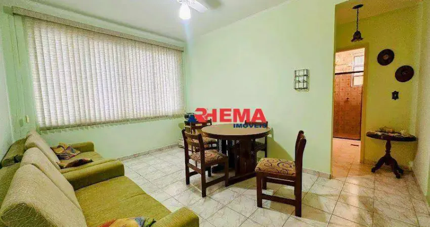 Apartamento com 1 dormitório à venda, 58 m² por r$ 380.000,00 - aparecida - santos/sp