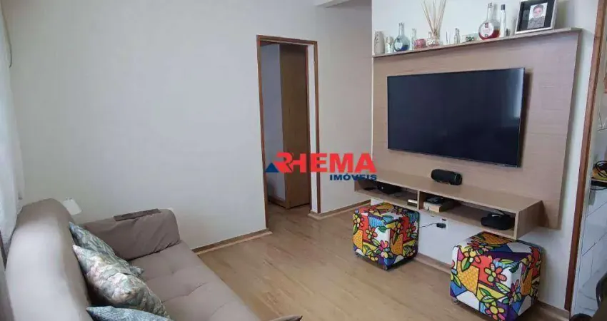 Apartamento com 2 dormitórios à venda, 59 m² por r$ 384.000,00 - embaré - santos/sp