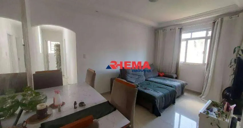 Apartamento com 2 dormitórios para alugar, 50 m² por r$ 3.000,01/mês - embaré - santos/sp
