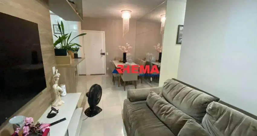 Apartamento com 2 dormitórios à venda, 69 m² por r$ 640.000,00 - marapé - santos/sp