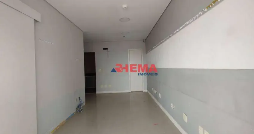 Sala para alugar, 44 m² por r$ 4.300,01/mês - boqueirão - santos/sp