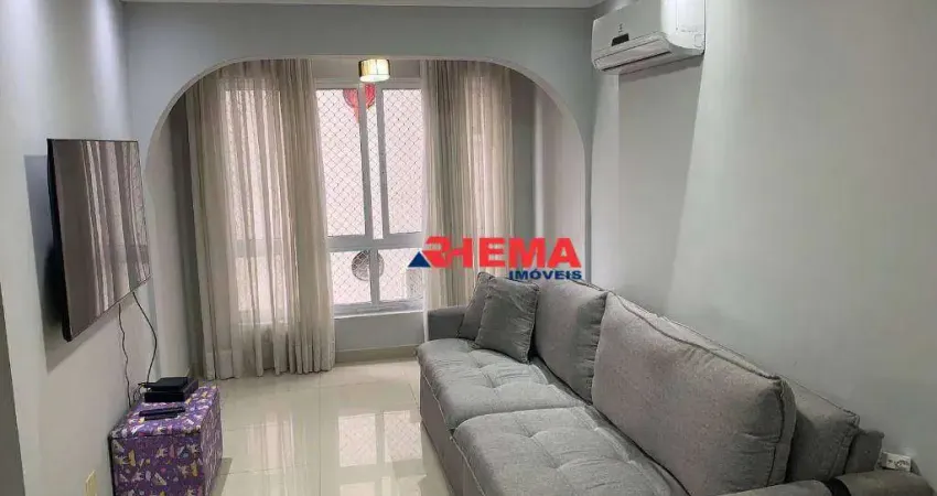 Apartamento com 2 dormitórios para alugar, 80 m² por r$ 4.200,01/mês - ponta da praia - santos/sp