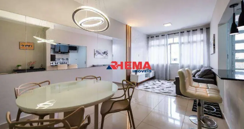 Apartamento com 2 dormitórios à venda, 86 m² por r$ 650.000,00 - boqueirão - santos/sp