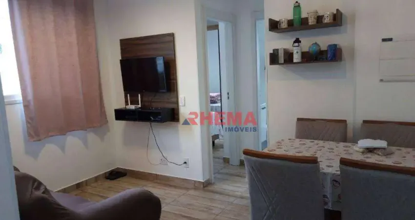 Apartamento com 2 dormitórios à venda, 46 m² por r$ 260.000,00 - areia branca - santos/sp