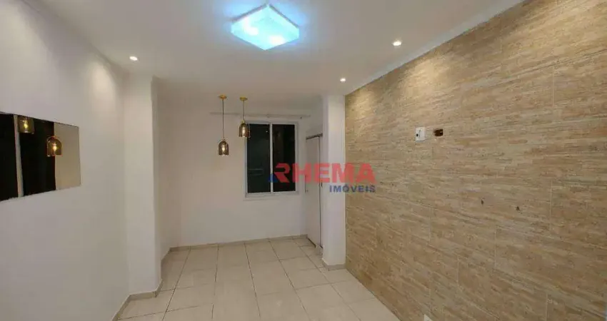 Apartamento com 1 dormitório à venda, 48 m² por r$ 435.000,00 - josé menino - santos/sp