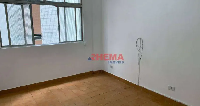 Kitnet para alugar, 30 m² por r$ 1.600/mês - josé menino - santos/sp