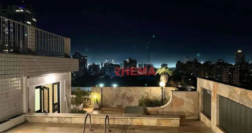 Cobertura com 4 dormitórios à venda, 361 m² por r$ 3.843.000,00 - ponta da praia - santos/sp