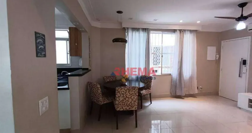 Apartamento com 2 dormitórios à venda, 70 m² por r$ 440.000,00 - paquetá - santos/sp