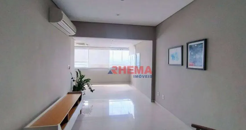 Apartamento com 3 dormitórios para alugar, 115 m² por r$ 6.900/mês - ponta da praia - santos/sp