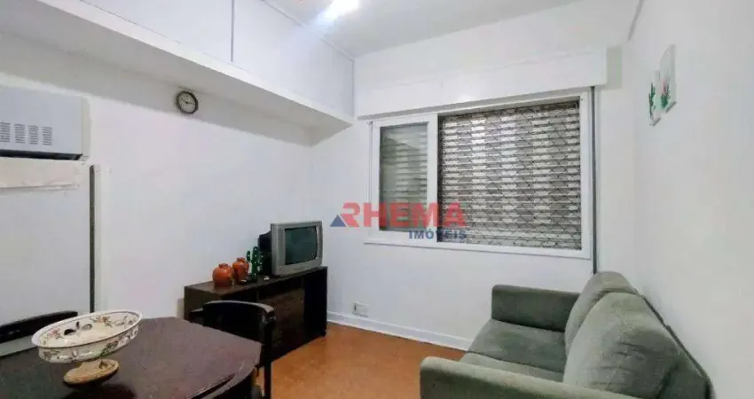 Apartamento com 1 dormitório à venda, 35 m² por r$ 329.000,00 - embaré - santos/sp