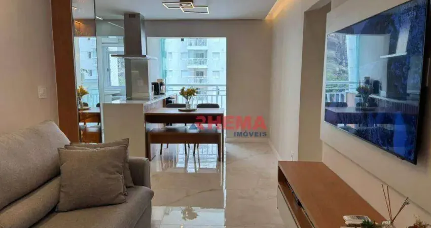 Apartamento com 2 dormitórios à venda, 64 m² por r$ 726.000,00 - marapé - santos/sp