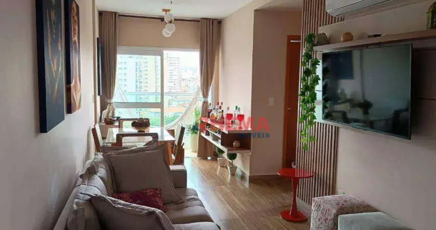 Apartamento com 2 dormitórios à venda, 53 m² por r$ 797.000,00 - embaré - santos/sp