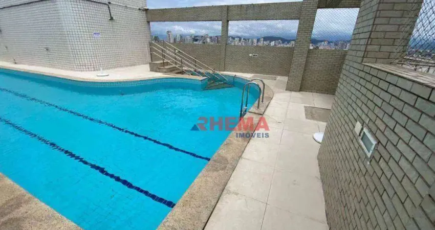 Apartamento com 3 dormitórios para alugar, 90 m² por r$ 5.400,01/mês - aparecida - santos/sp