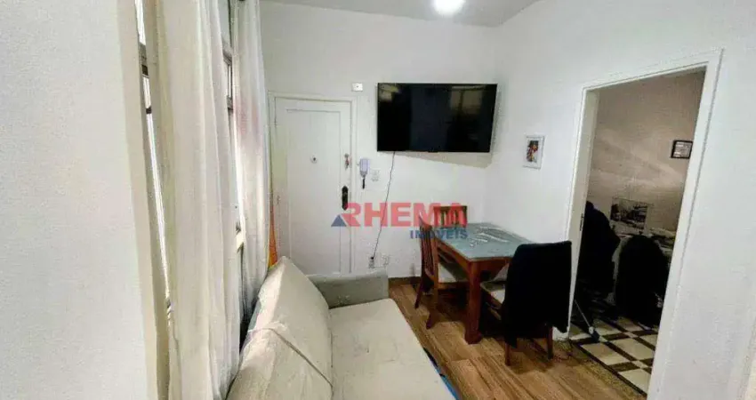 Apartamento com 2 dormitórios para alugar, 55 m² por R$ 3.000,02/mês - Aparecida - Santos/SP