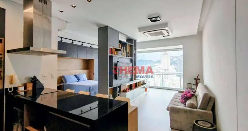 Studio com 1 dormitório à venda, 50 m² por r$ 1.299.000,00 - pompéia - santos/sp