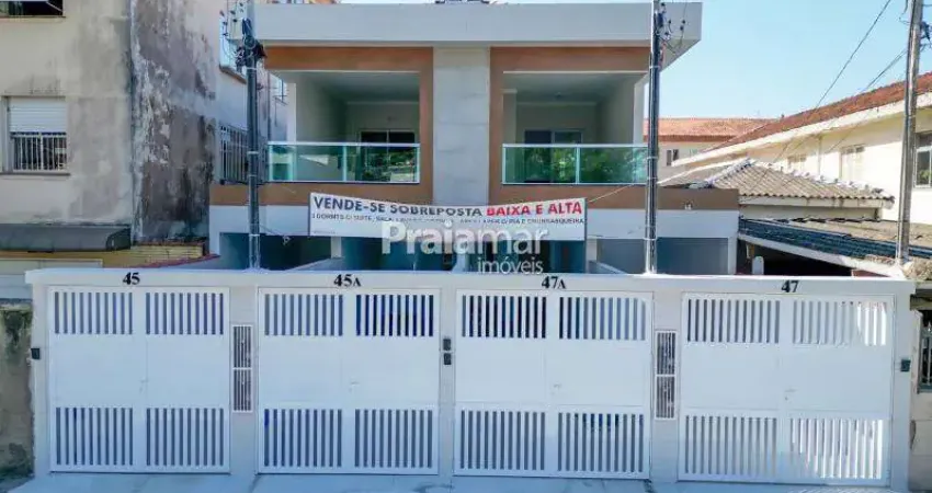 Casas Sobrepostas Baixa e Alta | 03 Dorm | 03 Suítes | 115m² |  Marapé - Santos.