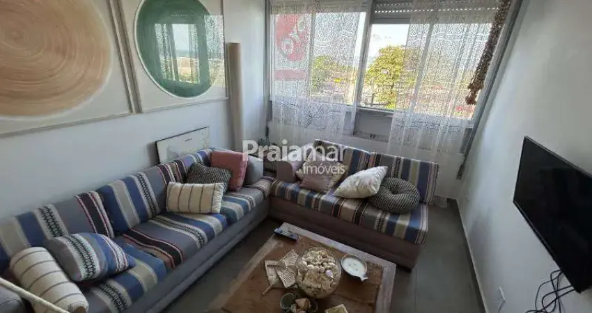 APARTAMENTO MOBILIADO | 2 DORMITÓRIOS | VISTA PARA O MAR | ITARARÉ - SÃO VICENTE | ALUGUEL R$ 3.500