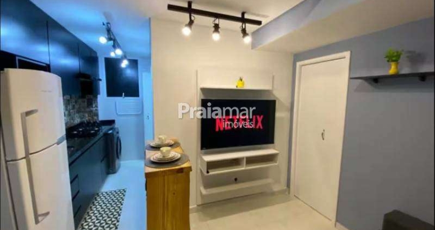 Apartamento Mobiliado à Venda em Gonzaga, Santos - Pé na Areia por R$ 320.000