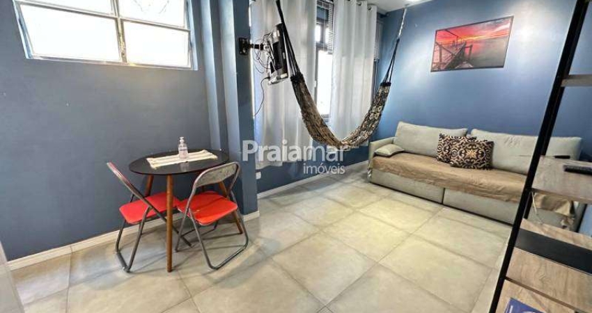 ALUGUEL APT 1 DORM MOBILIADO COM 1 VAGA BOA VISTA SÃO VINCENTE R$ 1.900