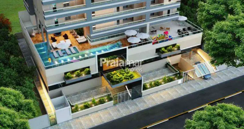 Apartamento 2 dormitórios com suíte, piscina e garagem no canto do forte – venda r$ 637.855