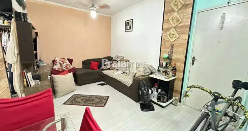 Sala living no centro de são vicente – 46m², 1 vaga, perto do shopping