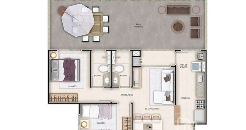 Apartamento com 2 quartos à venda na Rua Sílvio Silveira Soares, 2688, Camaquã, Porto Alegre