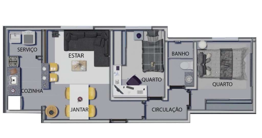 Apartamento com 2 quartos à venda na Rua Brasil, Jardim Leblon, Belo Horizonte