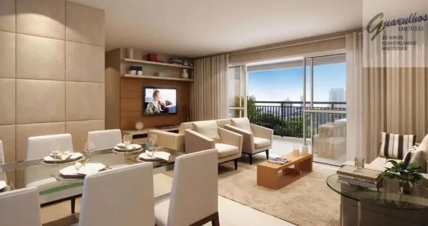 Apto mobiliado e decorado de 106m² no cidade maia  3 dorms 1 suíte, 2 vagas r$1.299.990,00