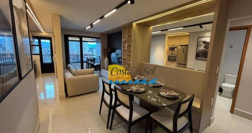 Apartamento com 2 dormitórios à venda, 73 m² por r$ 587.040,00 - aviação - praia grande/sp