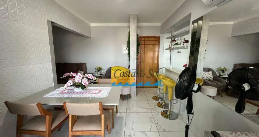 Apartamento com 2 dormitórios à venda, 85 m² por r$ 650.000 - boqueirão - praia grande/sp