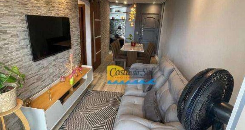 Apartamento com 2 dormitórios à venda, 67 m² por r$ 530.000,00 - vila assunção - praia grande/sp