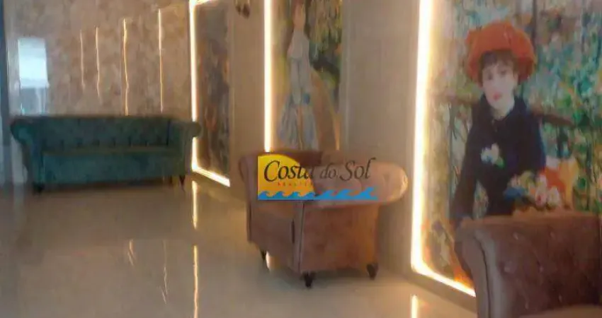 Apartamento com 3 dormitórios à venda, 119 m² por R$ 735.000,00 - Canto do Forte - Praia Grande/SP