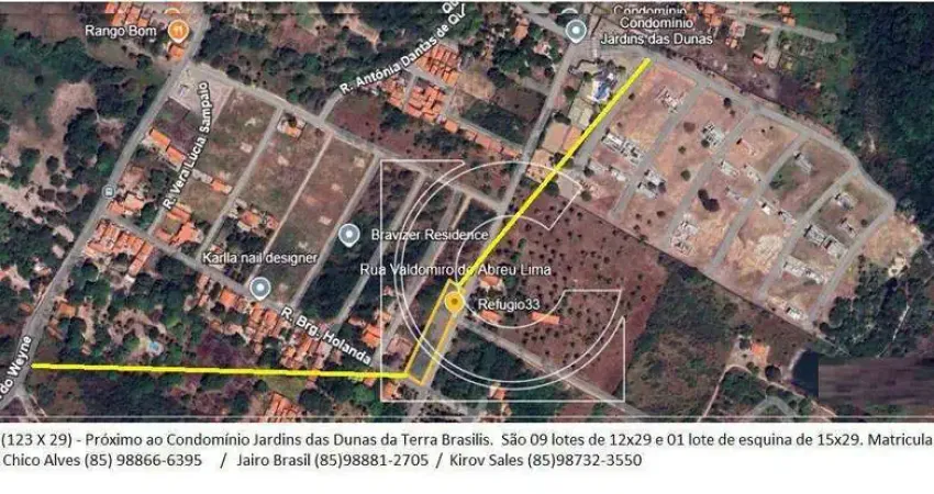 Terreno à venda na Rua Valdomiro de Abreu Lima, Mangabeira, Eusébio