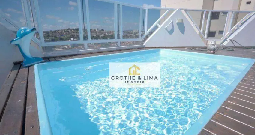 Cobertura com 3 dormitórios à venda, 230 m² por r$ 1.100.000,00 - jardim das nações - taubaté/sp