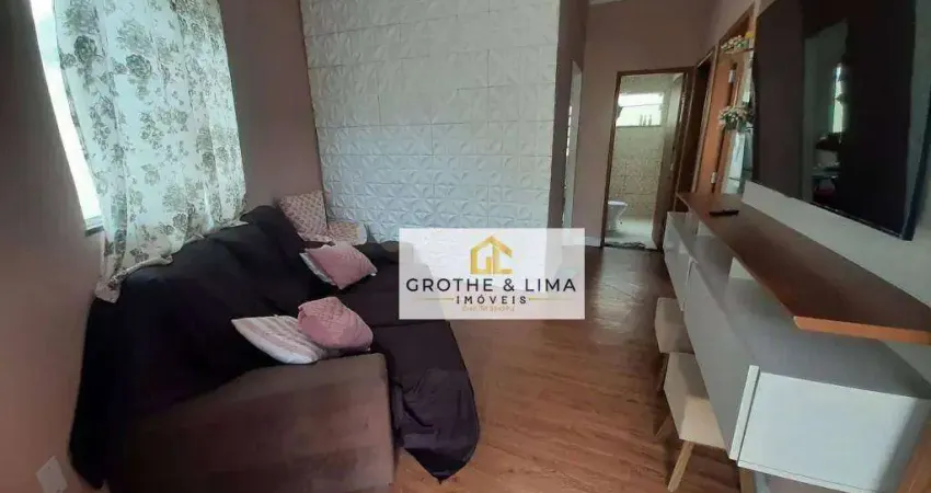 Casa com 2 dormitórios à venda, 56 m² - village das flores - caçapava/sp