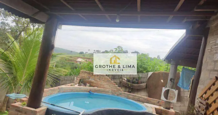 Chácara com 2 dormitórios à venda, 1250 m² por r$ 424.000 - chácara belo horizonte - taubaté/sp