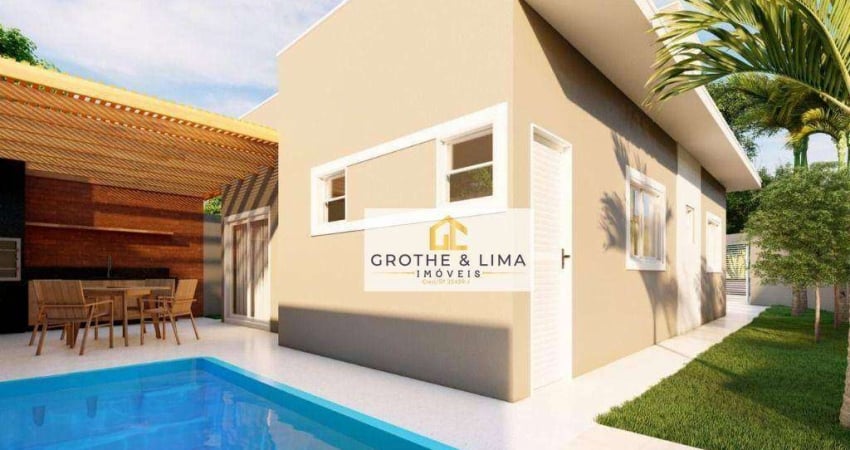 Casa com 2 dormitórios à venda, 90 m² - residencial amor - caçapava/sp