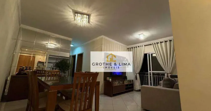 Apartamento com 3 dormitórios, 1 suíte à venda, 77 m² - vila antônio augusto luiz - caçapava/sp