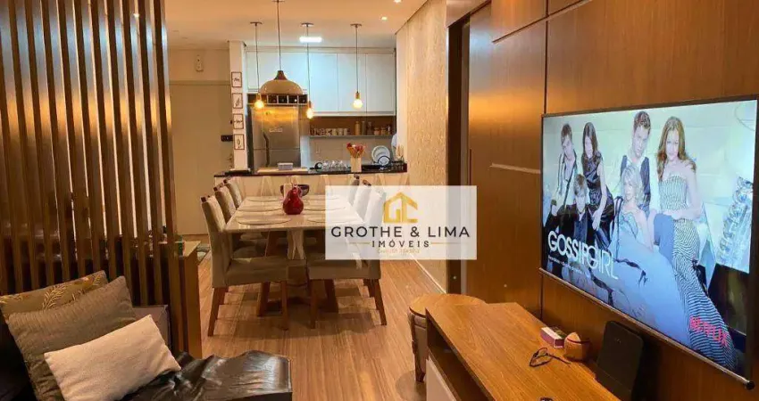 Apartamento com 2 dormitórios à venda, 68 m² por r$ 350.000 - parque senhor do bonfim - taubaté/sp