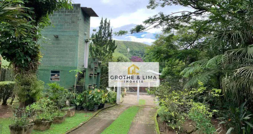 Chácara piscina, churrasqueira, pomar, lago, ampla mata nativa privativa com trilha  à venda, por r$ 1.300.000 - zona norte - são josé dos campos/sp