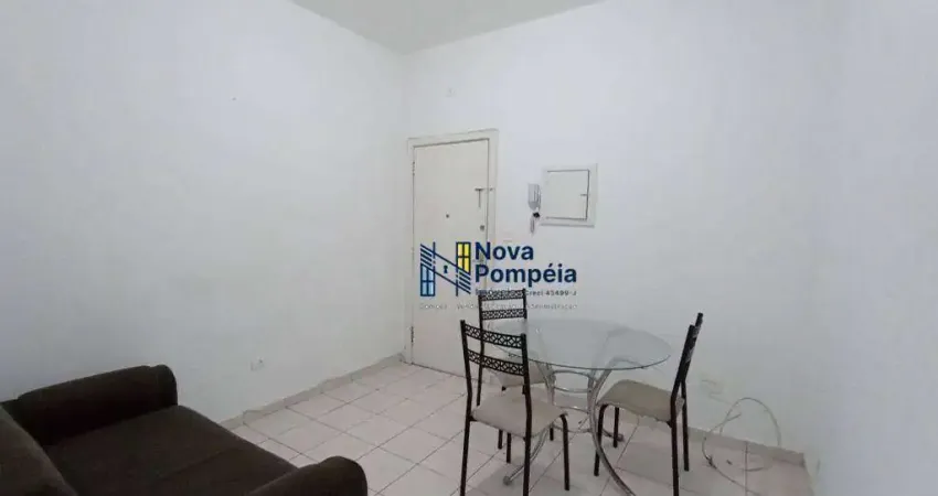 Apartamento com 1 dormitório para alugar por R$ 1.600,02/mês - Itararé - São Vicente/SP
