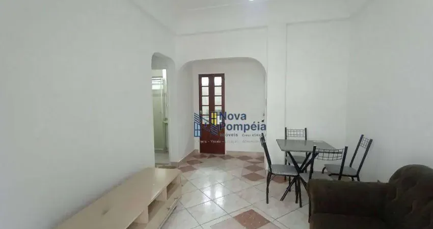 Apartamento com 1 dormitório para alugar, 68 m² por R$ 3.200,02/mês - Pompéia - Santos/SP